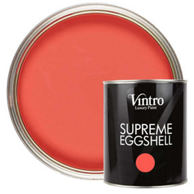 Vintro Paint Coral Eggshell for Walls Wood Trim Satin Furniture Paint Interior & Exterior 1L (Medusa)