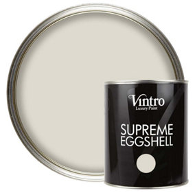 Vintro Paint Cream Eggshell for Walls Wood Trim Satin Furniture Paint Interior & Exterior 1L (Yorkshire Stone)