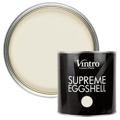 Vintro Paint Cream Eggshell for Walls Wood Trim Satin Furniture Paint Interior & Exterior 2.5L (Ermine)