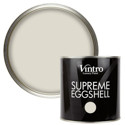 Vintro Paint Cream Eggshell for Walls Wood Trim Satin Furniture Paint Interior & Exterior 2.5L (Yorkshire Stone)