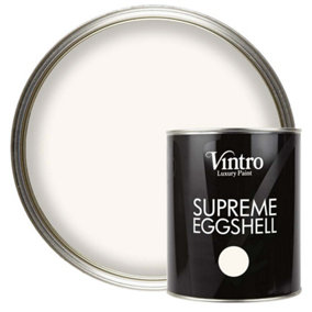 Vintro Paint Creamy White Eggshell for Walls Wood Trim Satin Furniture Paint Interior & Exterior 1L (Champagne Waltz)