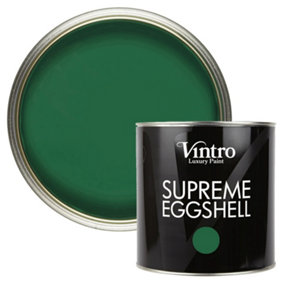 Vintro Paint Green Eggshell for Walls Wood Trim Satin Furniture Paint Interior & Exterior 2.5L (Brooklands)
