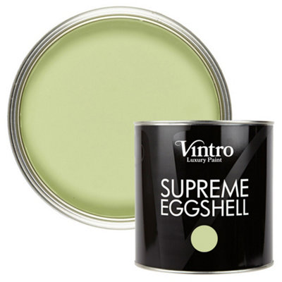 Vintro Paint Green Eggshell for Walls Wood Trim Satin Furniture Paint Interior & Exterior 2.5L (Eden)