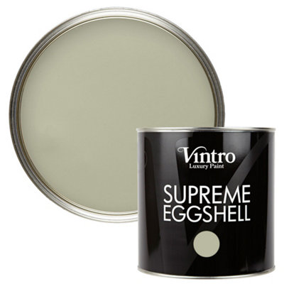 Vintro Paint Green Eggshell for Walls Wood Trim Satin Furniture Paint Interior & Exterior 2.5L (Symphony Green)