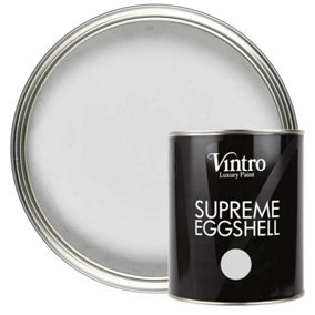 Vintro Paint Grey Eggshell for Walls Wood Trim Satin Furniture Paint Interior & Exterior 1L (Chrysler)