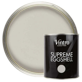Vintro Paint Grey Eggshell for Walls Wood Trim Satin Furniture Paint Interior & Exterior 1L (Dove)