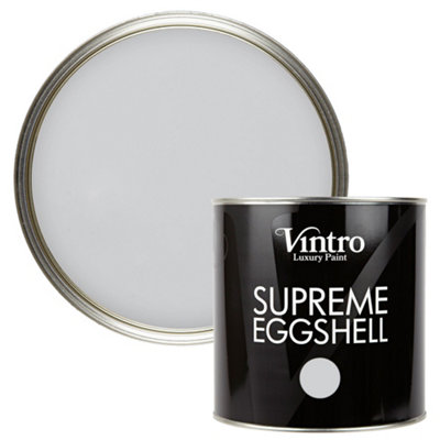 Vintro Paint Light Grey Eggshell for Walls Wood Trim Satin Furniture Paint Interior & Exterior 2.5L (Bidston Grey)