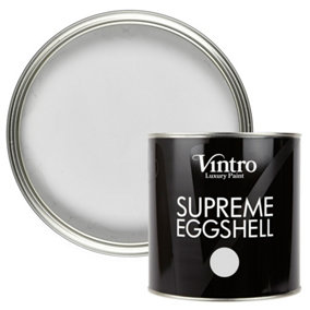 Vintro Paint Light Grey Eggshell for Walls Wood Trim Satin Furniture Paint Interior & Exterior 2.5L (Chrysler)