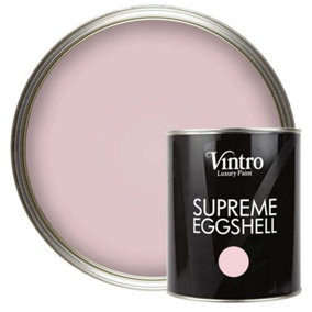 Vintro Paint Light Pink Eggshell for Walls Wood Trim Satin Furniture Paint Interior & Exterior 1L (Madame de Pompadour)