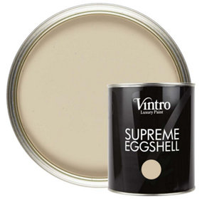 Vintro Paint Light Stone Eggshell for Walls Wood Trim Satin Furniture Paint Interior & Exterior 1L (Pebble)
