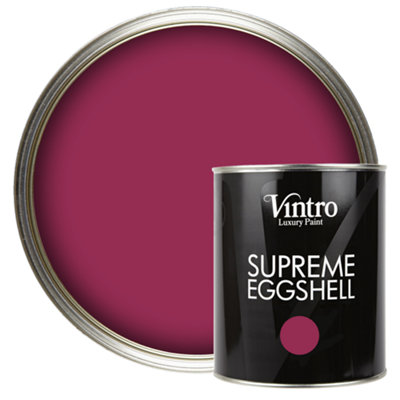 Vintro Paint Magenta Eggshell for Walls Wood Trim Satin Furniture Paint Interior & Exterior 1L (Rosy Raven)