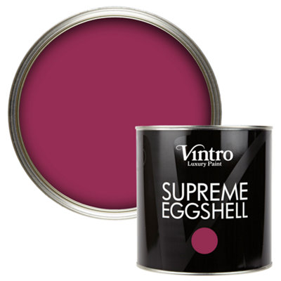 Vintro Paint Magenta Eggshell for Walls Wood Trim Satin Furniture Paint Interior & Exterior 2.5L (Rosy Raven)