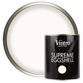 Vintro Paint Off-White Eggshell for Walls Wood Trim Satin Furniture Paint Interior & Exterior 1L (Nymph)
