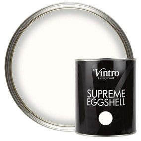 Vintro Paint Off-White Eggshell for Walls Wood Trim Satin Furniture Paint Interior & Exterior 1L (Pearl)