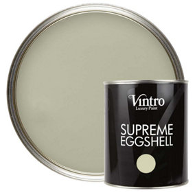 Vintro Paint Pale Green Eggshell for Walls Wood Trim Satin Furniture Paint Interior & Exterior 1L (Symphony Green)