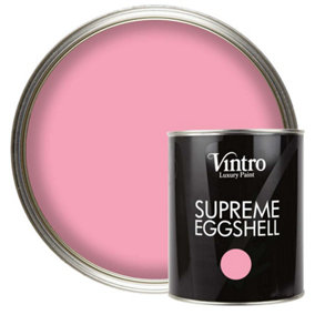 Vintro Paint Pink Eggshell for Walls Wood Trim Satin Furniture Paint Interior & Exterior 1L (Olivia)