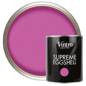 Vintro Paint Pinky Purple Eggshell for Walls Wood Trim Satin Furniture Paint Interior & Exterior 1L (Orchid)
