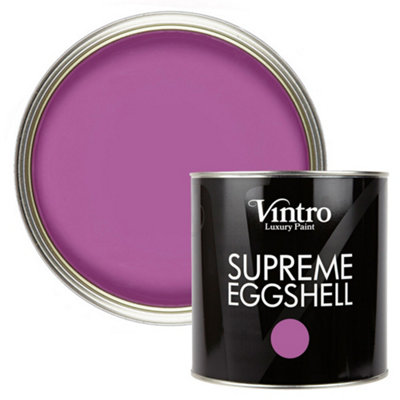 Vintro Paint Pinky Purple for Walls Wood Trim Satin Furniture Paint Interior & Exterior 2.5L (Orchid)