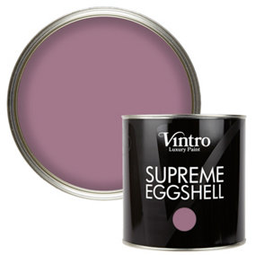 Vintro Paint Purple Eggshell for Walls Wood Trim Satin Furniture Paint Interior & Exterior 2.5L (Wild Heather)