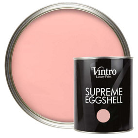 Vintro Paint Salmon Pink Eggshell for Walls Wood Trim Satin Furniture Paint Interior & Exterior 1L (Dancing Salmon)
