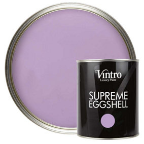 Vintro Paint Violet Eggshell for Walls Wood Trim Satin Furniture Paint Interior & Exterior 1L (Dames Violet)
