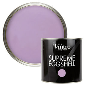 Vintro Paint Violet Eggshell for Walls Wood Trim Satin Furniture Paint Interior & Exterior 2.5L (Dames Violet)