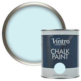 Vintro Pale Blue Chalk Paint/Furniture Paint Matt Finish 1 Litre (Moonstone)