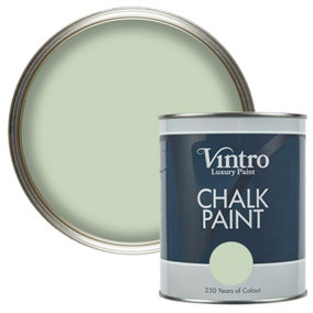 Vintro Pale Green Chalk Paint/Furniture Paint Matt Finish 1 Litre (Verdant)