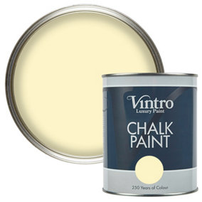 Vintro Pale Yellow Chalk Paint/Furniture Paint Matt Finish 1 Litre (Isabella)