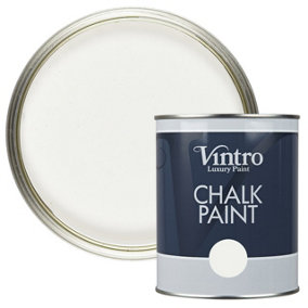 Vintro Pure White Chalk Paint/Furniture Paint Matt Finish 1 Litre (Crystal)