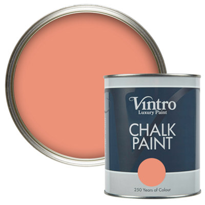 Vintro Terracotta Chalk Paint/Furniture Paint Matt Finish 1 Litre (Porto Terracotta)