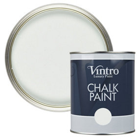 Vintro White Hint of Green Chalk Paint/Furniture Paint Matt Finish 1 Litre (Honeydew)