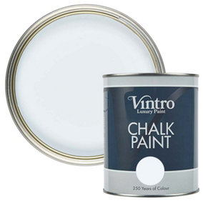 Vintro White with Blue Chalk Paint/Furniture Paint Matt Finish 1 Litre (Beau Blue)