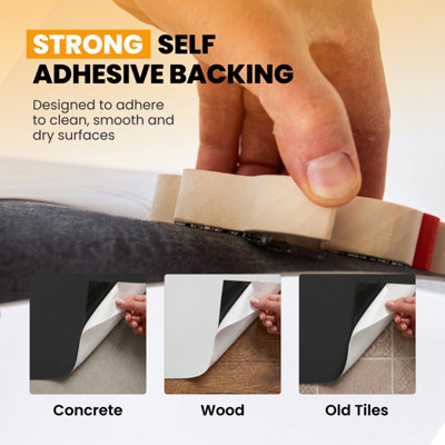 Vinyl Floor Tiles Self Adhesive, 30 Pcs Pack Covers 2.79m² Peel and Stick Floor Tiles, 15 Black & 15 White Checker Vinyl Flooring
