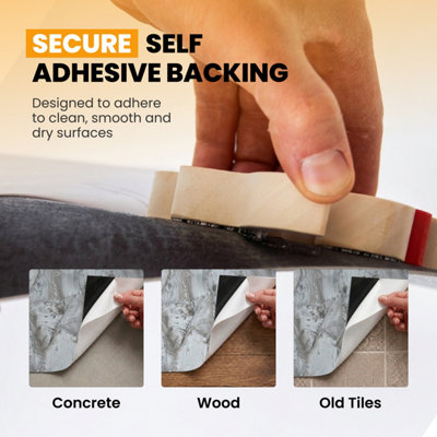 Vinyl Floor Tiles Self Adhesive - 30 Pcs Pack Covers 2.79m² Peel and ...