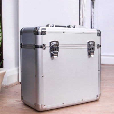 Vinyl LP Record Storage Case - Silver - 3