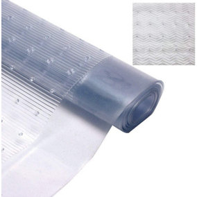 Vinyl Plastic Clear Guard Non-Slip Protector Mat Thick Film Roll Hallway Stairs Runner Carpet Area Rug 22 FT Long Width 27"