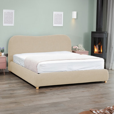 Viola 180cm Boucle Bed Frame - Beige