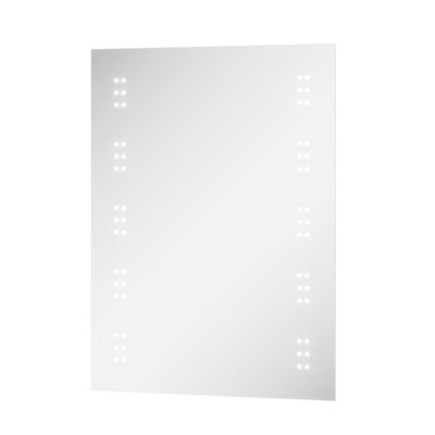 Violet Battery Powered Rectangular LED Mirror - 500x700mm