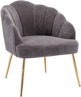 Violet Modern Accent Chair Steel Perfect for Vanity Desks