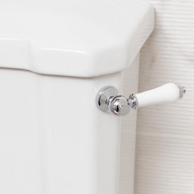 Violet Traditional Low Level Toilet with Cistern - Traditional Design Ceramic Toilet - 4