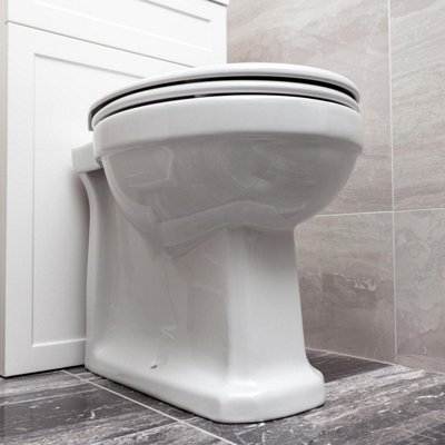 Violet Traditional Style Design Back to Wall Ceramic Toilet - 3
