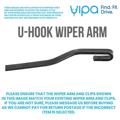 Vipa Wiper Blade Kit fits: HYUNDAI i10 Hatchback Dec 2007 to Dec 2013