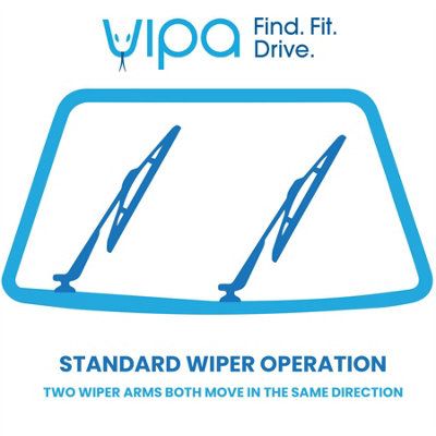 Vipa Wiper Blade Kit fits: NISSAN QASHQAI SUV Nov 2013 to Jun 2021