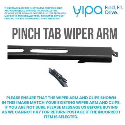 Vipa Wiper Blade Kit fits: VAUXHALL CORSA D Hatchback Jul 2006 to Jun 2015 - 3