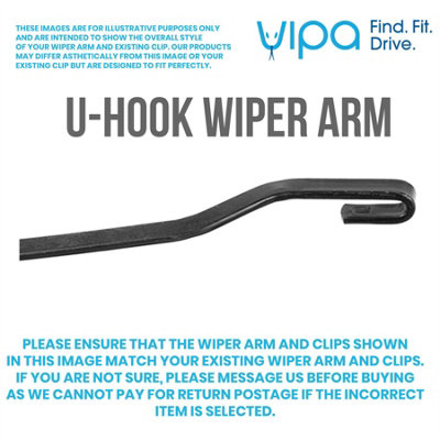 Vipa Wiper Blade Set fits: HYUNDAI i10 Hatchback Jan 2014 to Apr 2021 - 3