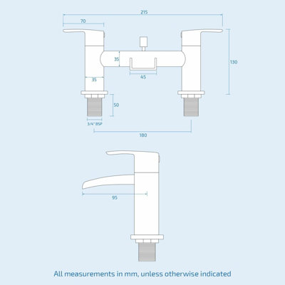 Virgo Bathroom Waterfall Bath Shower Mixer Tap - 5