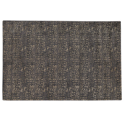 Viscose Area Rug 140 x 200 cm Grey and Gold ESEL