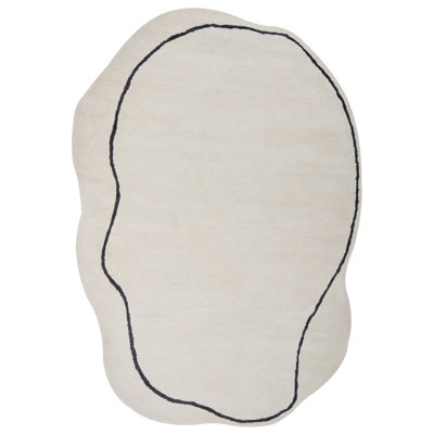 Viscose Area Rug 160 x 230 cm Beige DERA