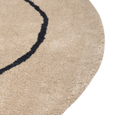 Viscose Area Rug 200 cm Beige DIGRI